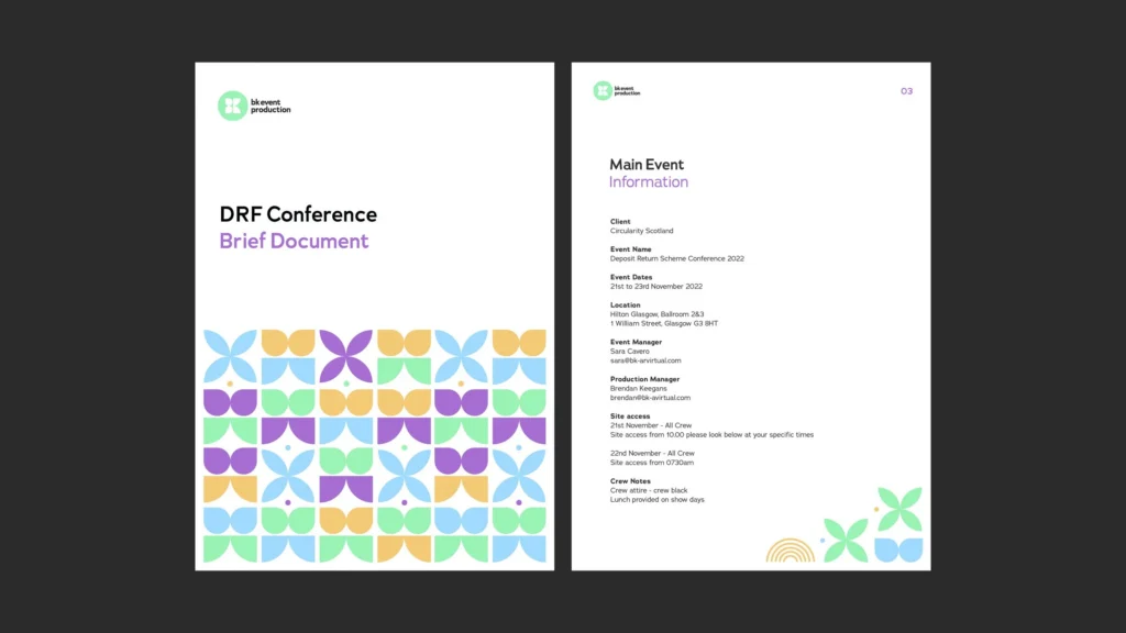DRF Conference Brief Document from BKA Event Production