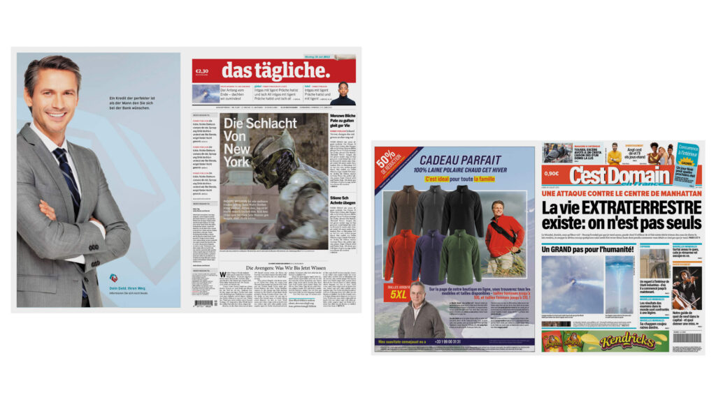 German newspaper "Das Tägliche" with headlines about "The Schacht Von New York" and "Secret Invasion