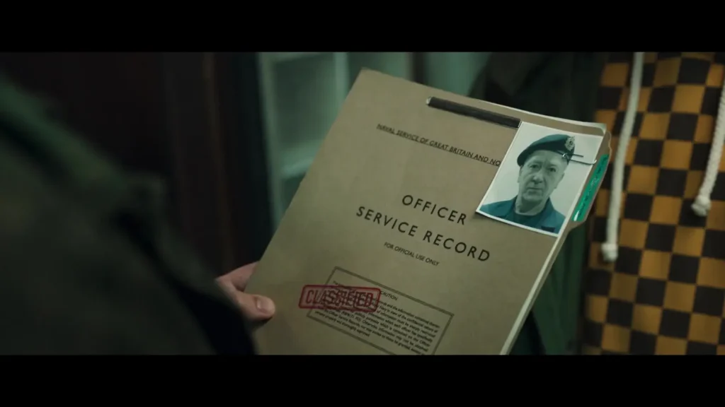 Classified officer service record from Naval Service of Great Britain and Northern Ireland