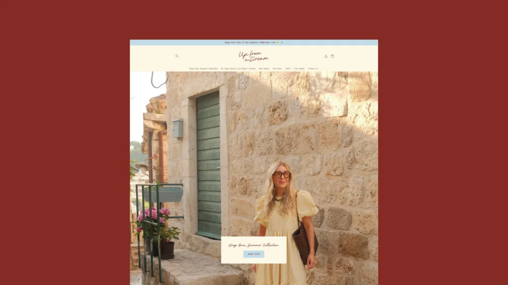 Woman in yellow dress and sunglasses on Up From A Dream blog