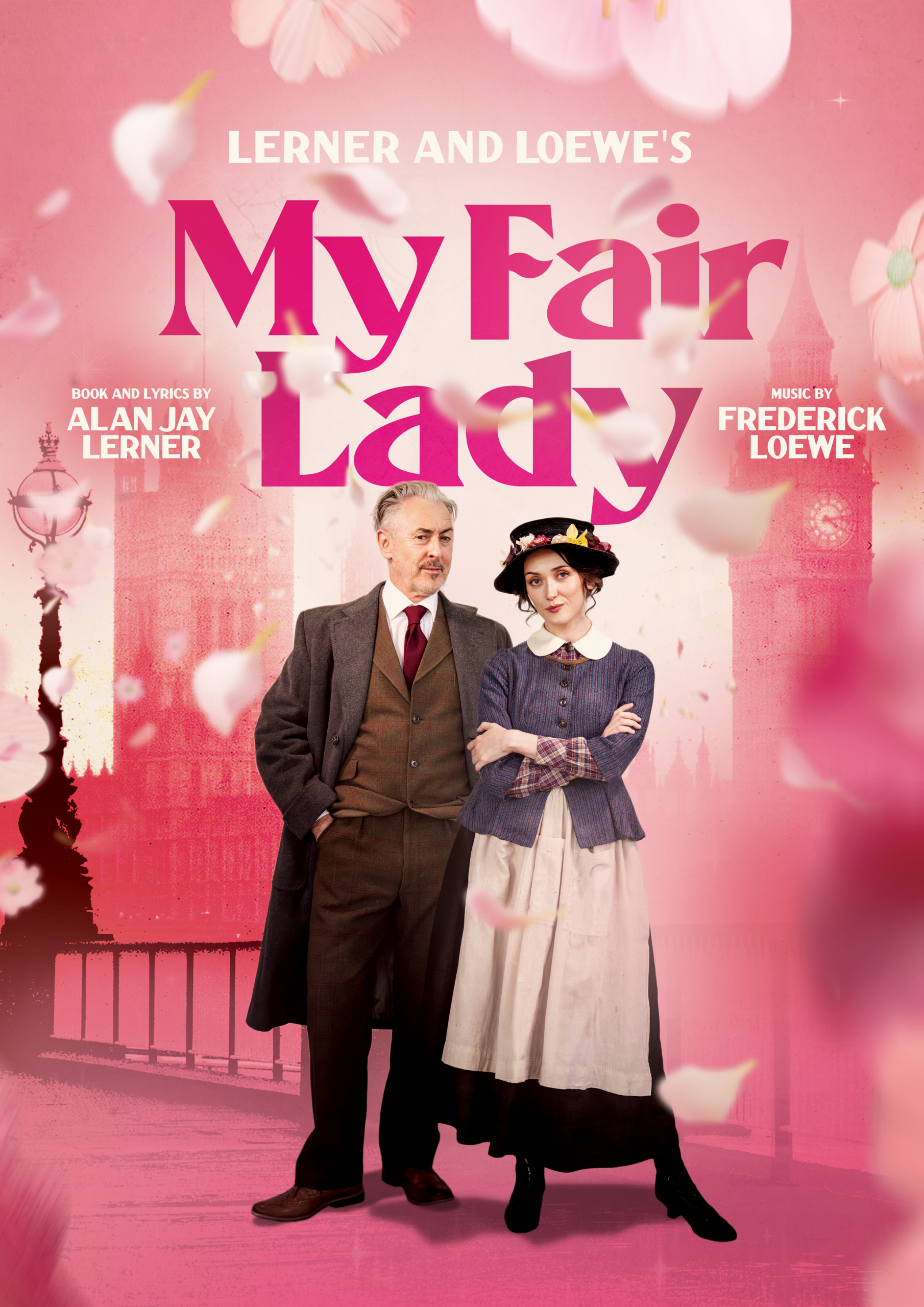 My Fair Lady Pitlochry Festival Theatre key art: Professor Higgins and Eliza Doolittle